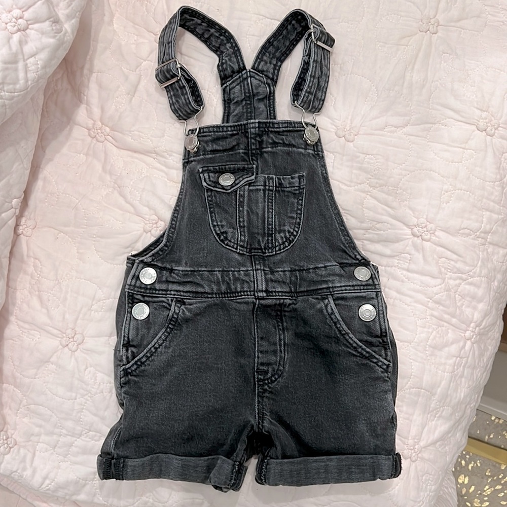 Black Denim Overalls